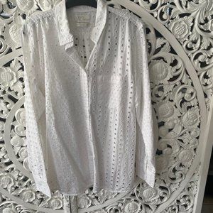J.Crew blouse  classic collection eyelet shirt